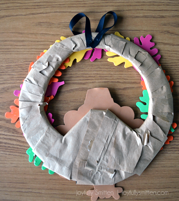 Backside of Turkey Wreath