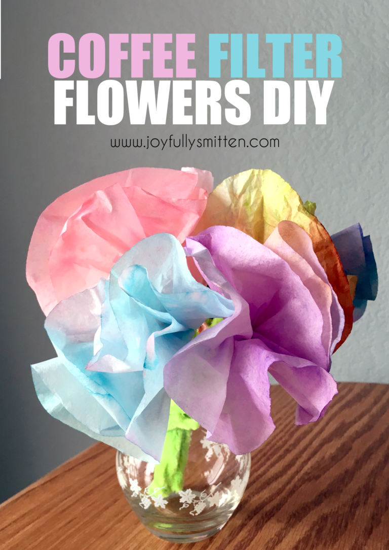 Create fun Freeform Flowers using Coffee Filters, Markers, Pipecleaners and Water! Perfect for a cute decor item or a Mother's Day gift!
