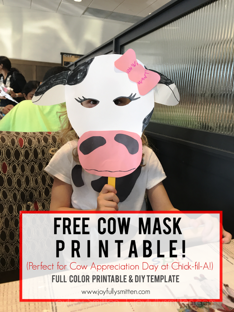 Chick-fil-A Cow Appreciation Day Printable Mask
